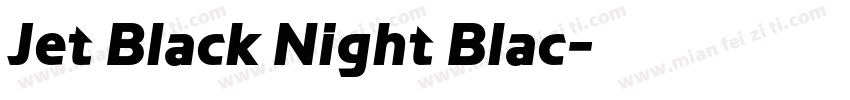 Jet Black Night Blac字体转换